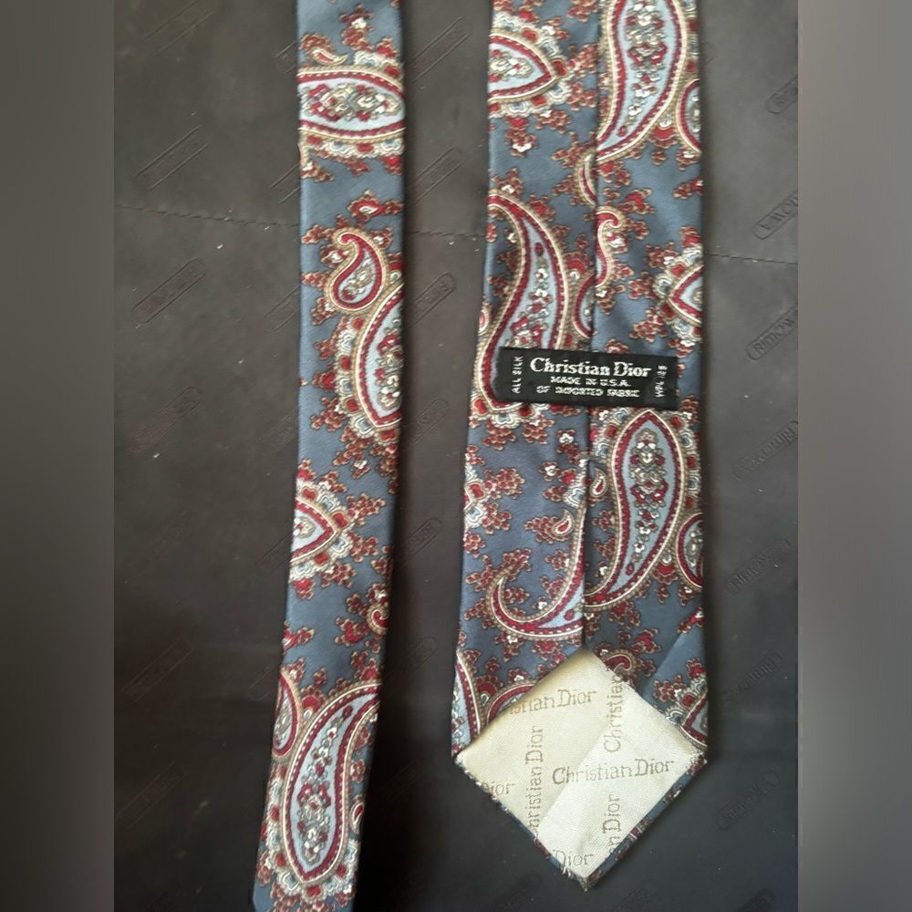 Christian Dior Paisley Neck Tie dress suit tie accessories necktie neck wear